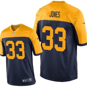 Green Bay Packers 33 Throw Back Jersey Aaron Jones